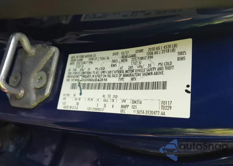 2013 Ford Escape Se z USA, uszkodzony, nr VIN 1FMCU0GX0DUB42816